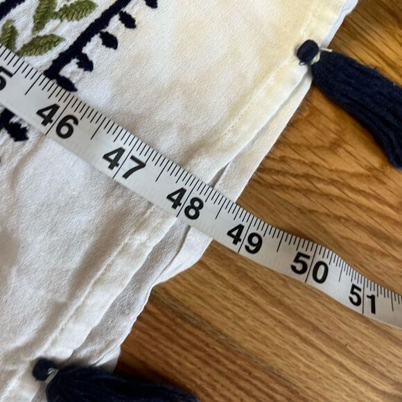 ROLLER RABBIT White Maxi Kaftan Dress Tassel Size S - Picture 6 of 6